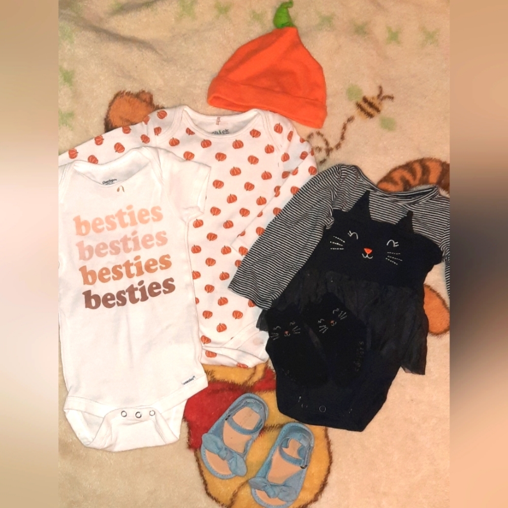 Fall Pumpkin Kitty Baby Bundle Set 🎃🤎